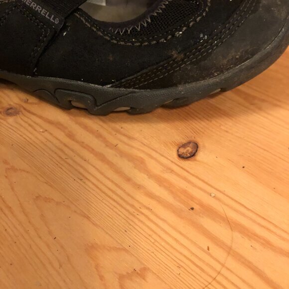 Mimosa Sport Suede & Leather Trail Hiking Running Sandal in Black - Picture 7 of 12